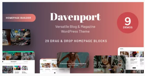 Davenport v1.3 – Versatile Blog and Magazine WordPress Theme