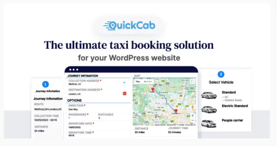 QuickCab v1.2.9 – WooCommerce Taxi Booking Plugin