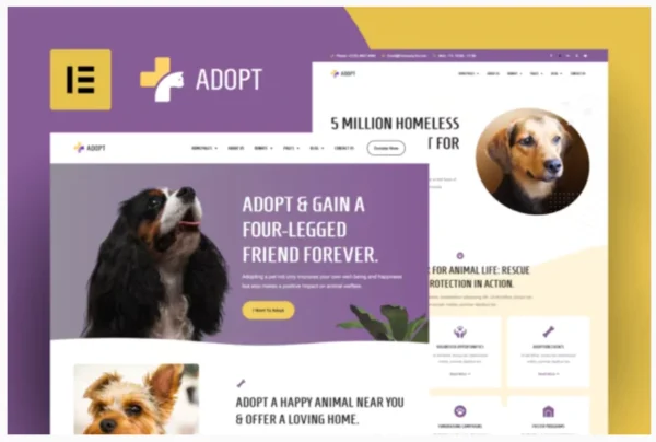 Adopt - Adoption Service & Charity Elementor Template Kit