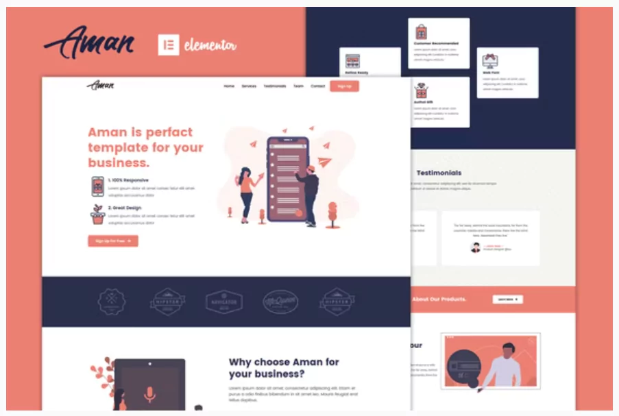 Aman — Multipurpose Elementor Template Kit
