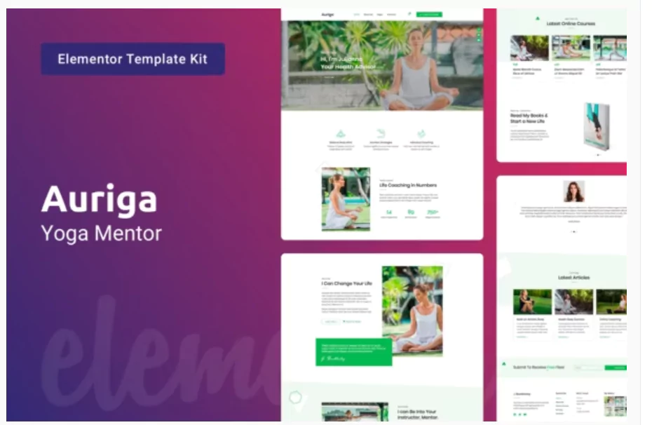Auriga — Health Coach & Yoga Mentor Elementor Template Kit