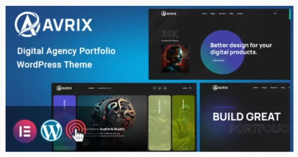 Avrix - Digital Agency Portfolio WordPress