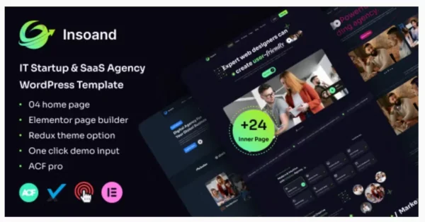Insoand - IT Startup & SaaS Agency WordPress Theme