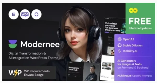 Modernee — AI Integration & Digital Transformation WordPress Theme