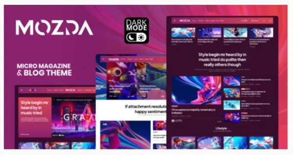 Mozda - Micro Magazine & Blog Theme with Dark Mode