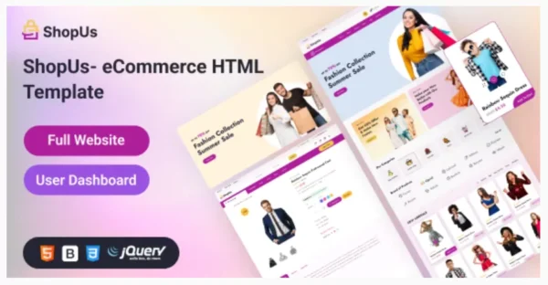 Shopus - Fashion eCommerce HTML Template