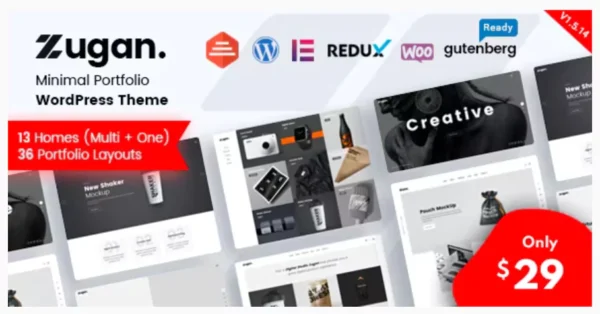 Zugan - Minimal Portfolio WordPress Theme